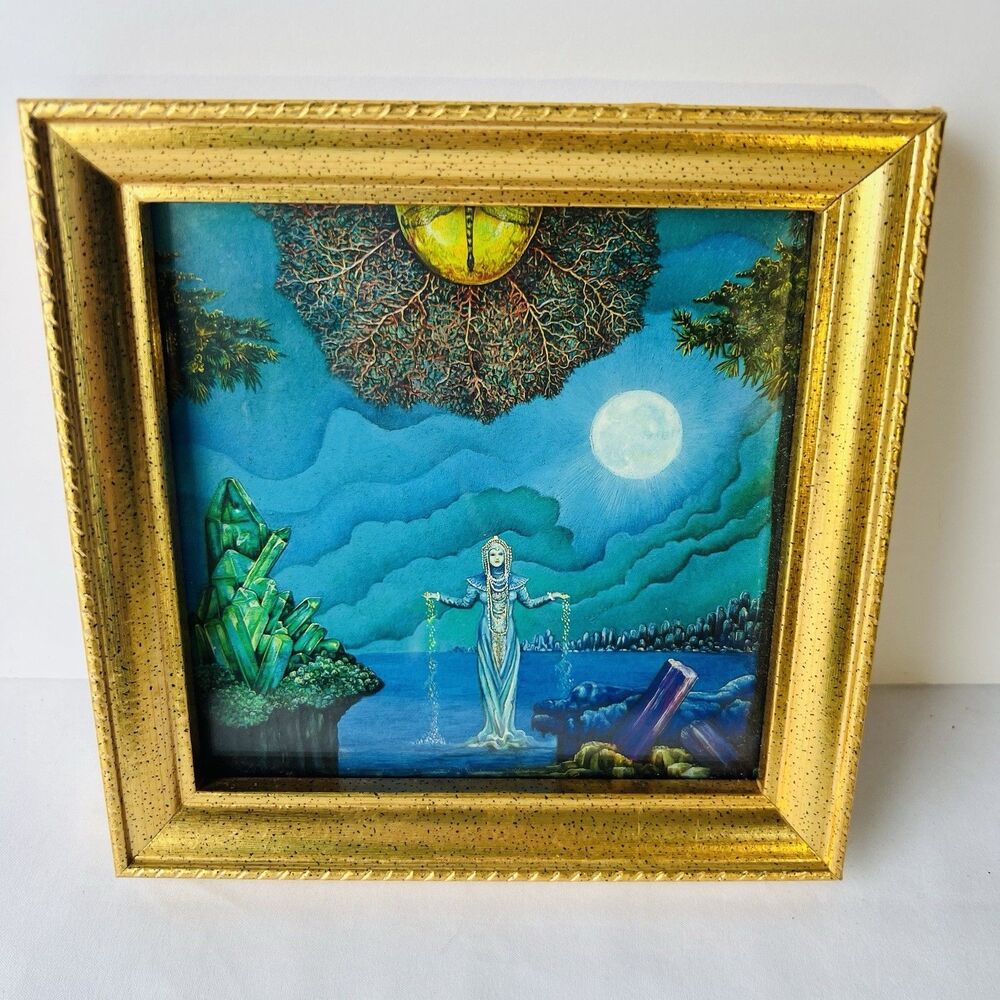 Goddess of Precious Stones "Abundance" Framed Print Artwork Linda Roger Garland